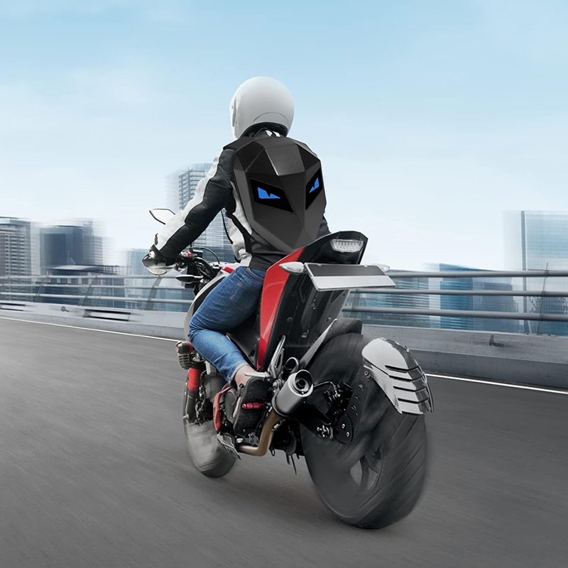 Waterproof Bluetooth Smart Laptop Backpack LED Dynamic Knight Backpack hard shell motorcycle led eye backpack with led lights