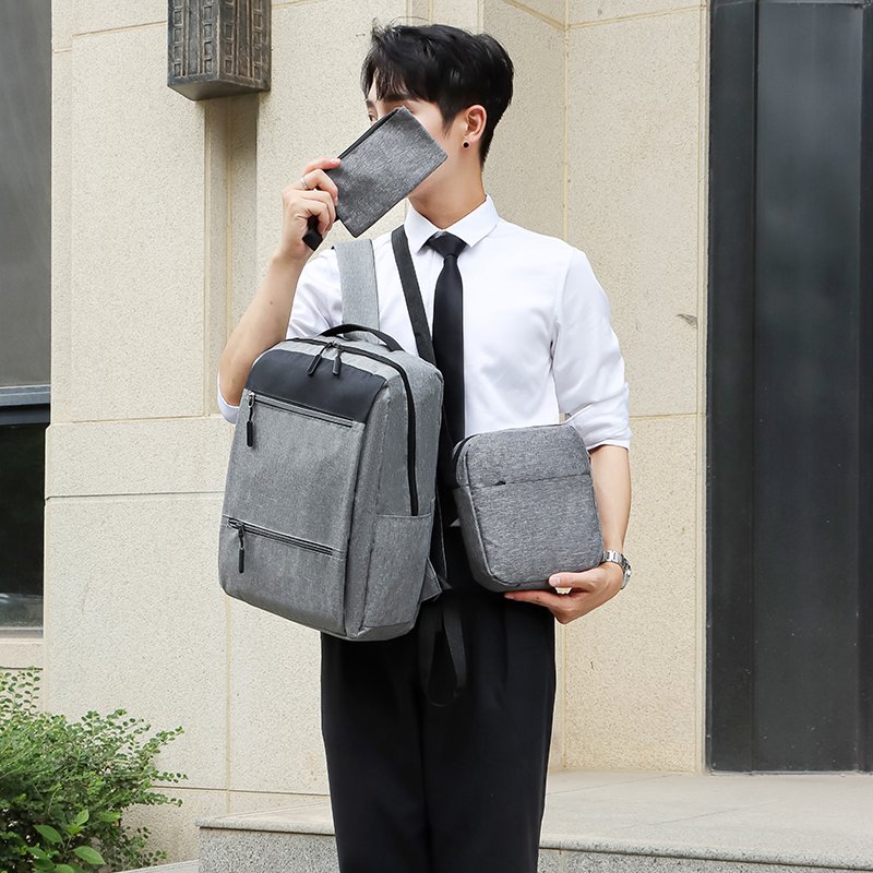 Wholesale Price Popular Fashion College School Bag 3 Pcs Women And Men Mochilas Laptop Backpack Set