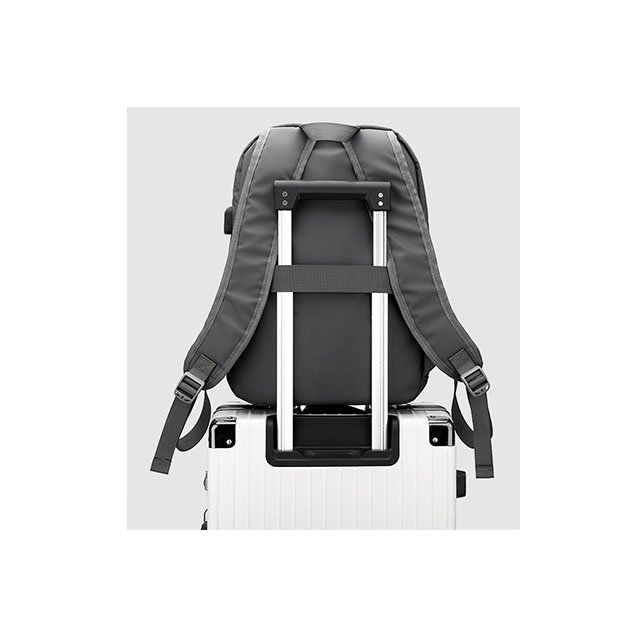 BSCI custom logo Stylish black nylon laptop backpacks school bags with usb daily life laptop school student backpack bag