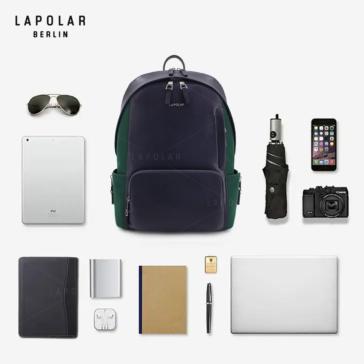 LAPOLAR customized large capacity men fashion backpack 15.6inch high quality student school bags laptop backpack