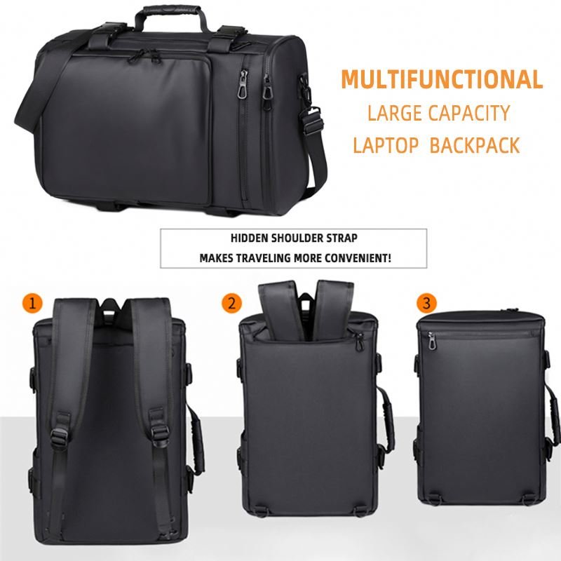 Custom New business Laptop backpack Multifunction Anti-Theft Large capacity waterproof leather School Bag bagpack For men