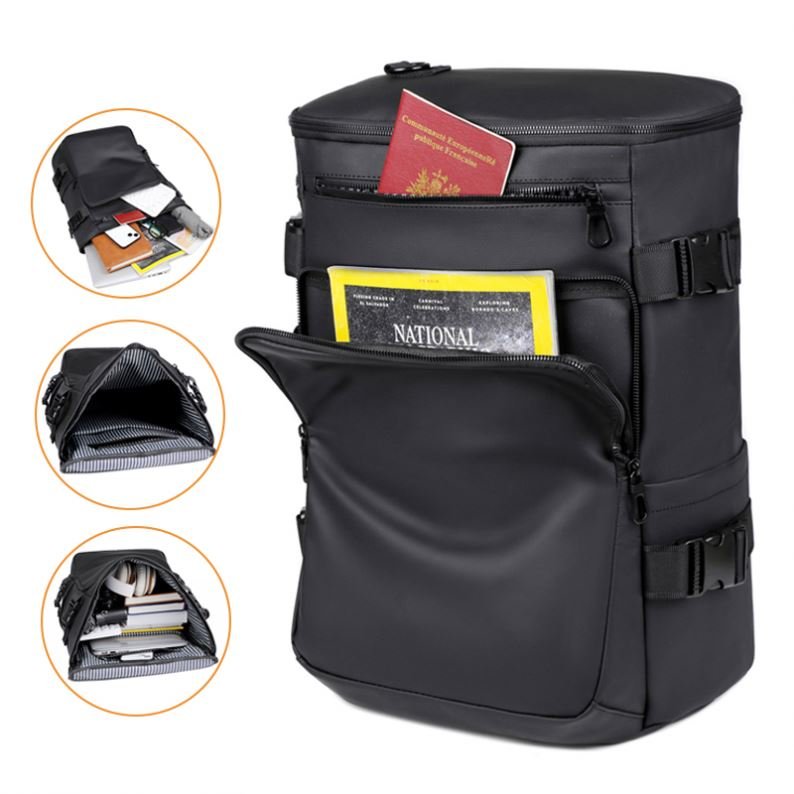 Custom New business Laptop backpack Multifunction Anti-Theft Large capacity waterproof leather School Bag bagpack For men