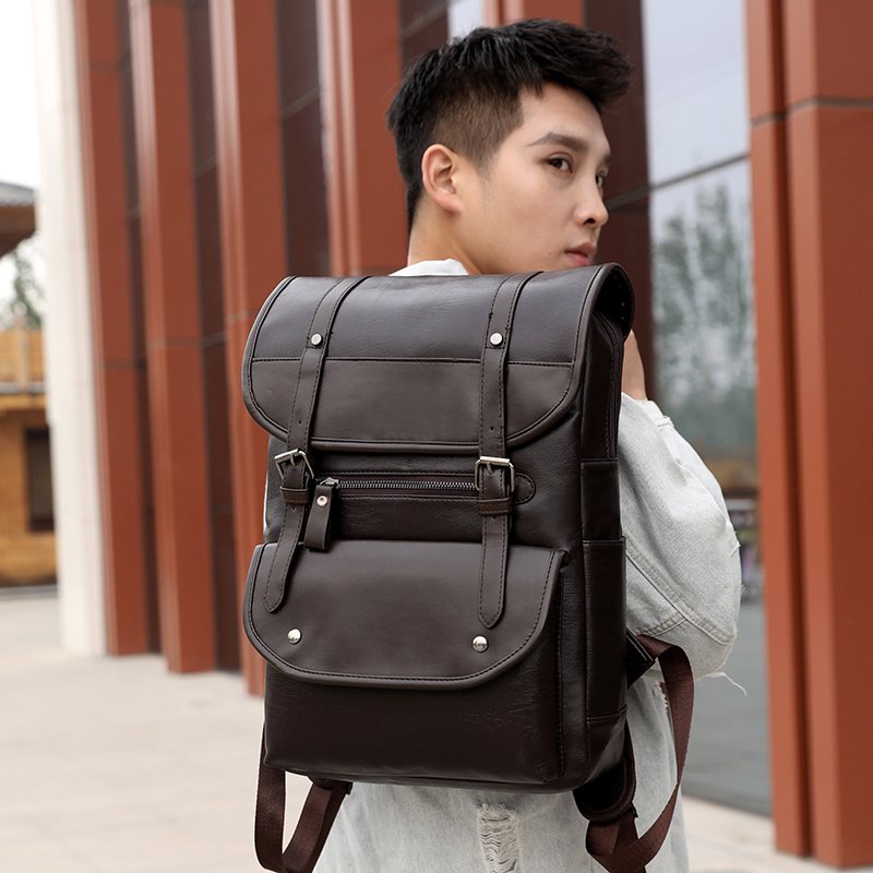 High Quality Travel Factory Direct Wholesale Good Looking Top Cover PU Soft Custom Logo Brand School Laptop Backpack Bagpack Bag