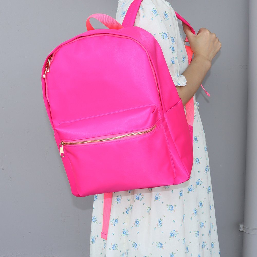 2024 Candy Color Nylon Laptop Backpacks Daily Life Backpack Schools Bag Boys And Girls Bags For School Girls Ladies School Bags