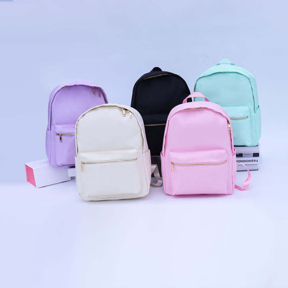 2024 Candy Color Nylon Laptop Backpacks Daily Life Backpack Schools Bag Boys And Girls Bags For School Girls Ladies School Bags