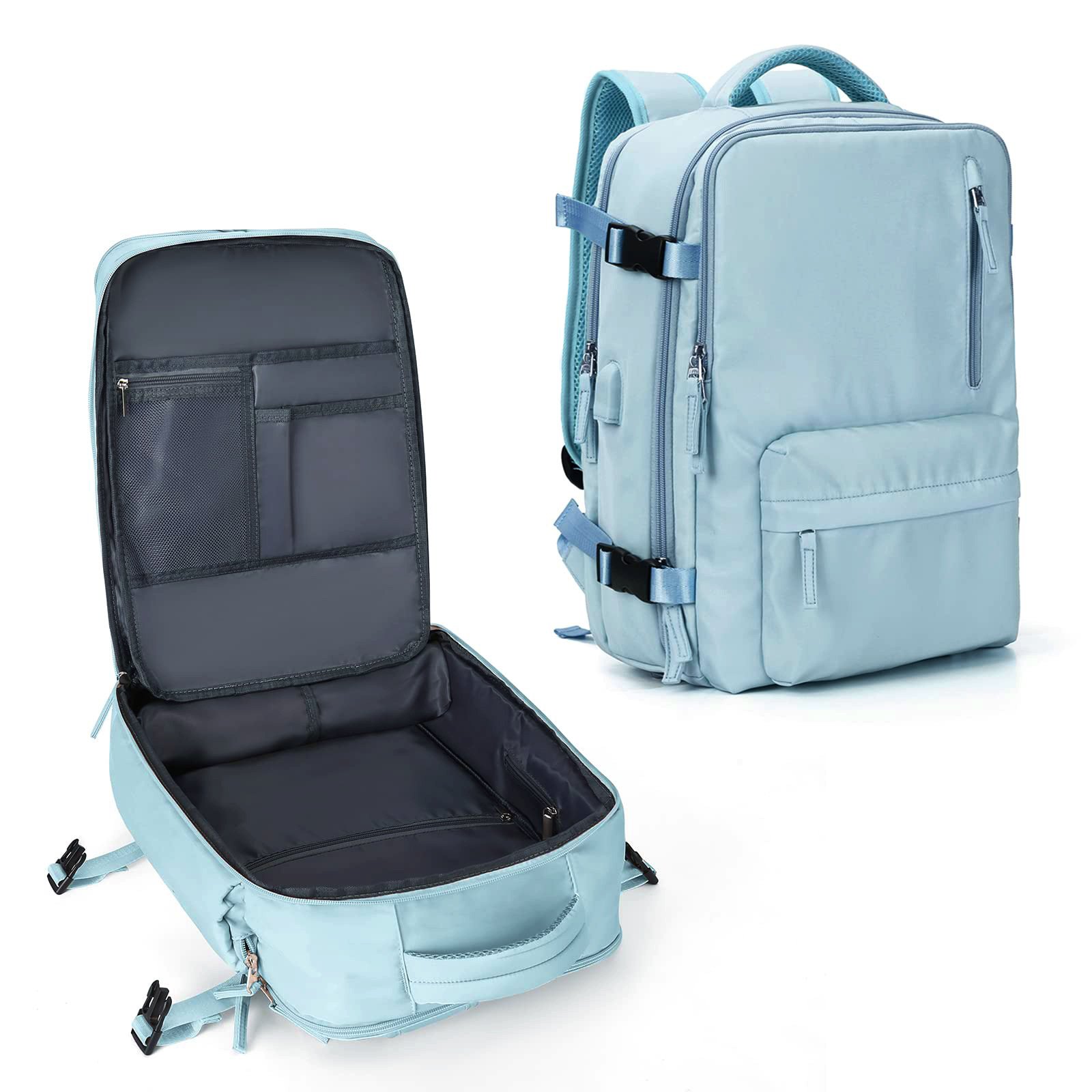 Custom Large Travel Backpack 40L Carry On Backpack 17 Inch Laptop Waterproof Casual Business Backpack Flight Approved