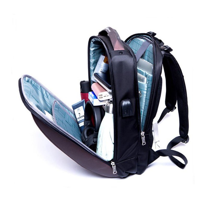 High Quality Anti-theft Waterproof Felt USB Laptop 15.6 Notebook Computer Bag Stand Backpack For Men
