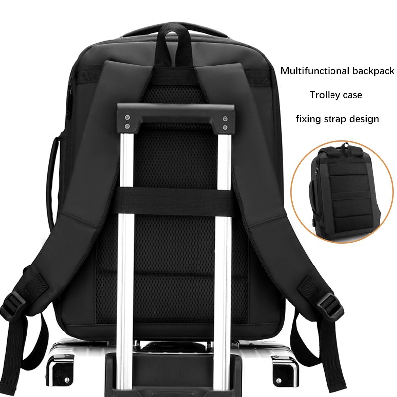 Custom logo Waterproof Nylon Men's Computer school bag back pack Expandable Reflective College usb Travel laptop backpack