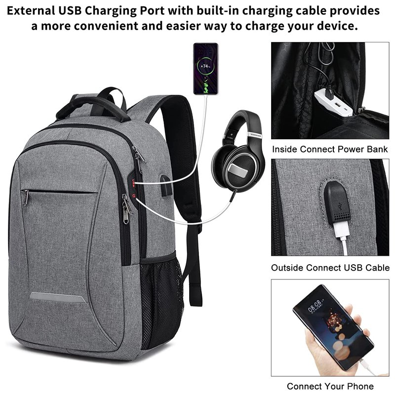 wholesale oem 15.6 17inch smart business notebook bags for women bagpack laptop back bag backpack for men with usb charging