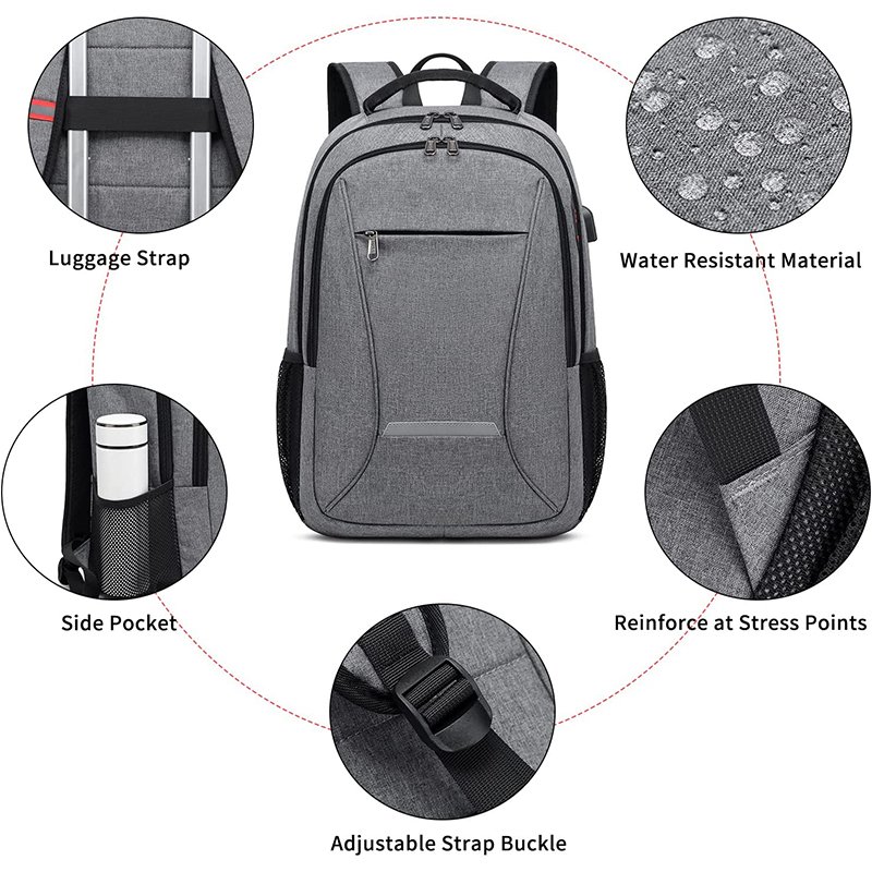 wholesale oem 15.6 17inch smart business notebook bags for women bagpack laptop back bag backpack for men with usb charging