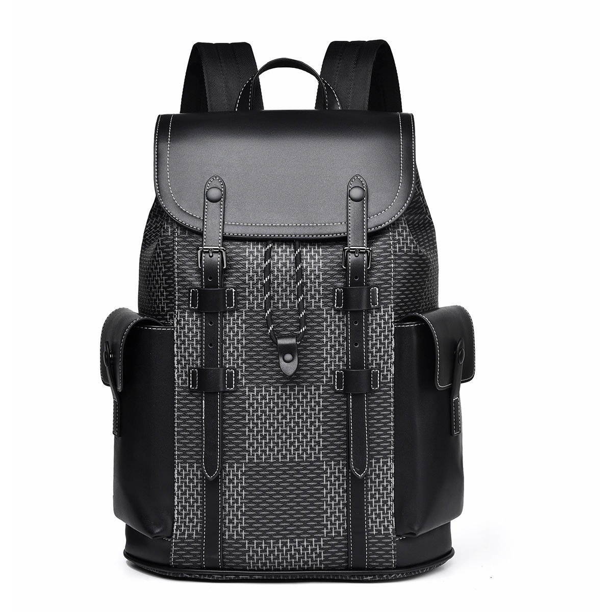 Custom LOGO MOQ10pcs Luxury Designer PU waterproof Travel bag large Capacity Outside Leisure laptop backpack for men