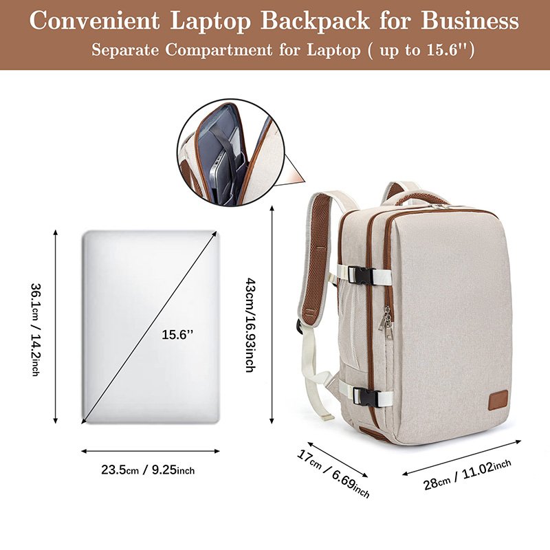 Hot Sale Custom Business 15.6 inch Laptop Backpack Computer Weekender Bag Knapsack Rucksack for Women Men Carry on Flight Travel