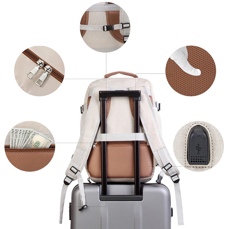 Hot Sale Custom Business 15.6 inch Laptop Backpack Computer Weekender Bag Knapsack Rucksack for Women Men Carry on Flight Travel