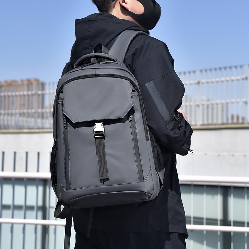 Fashionable PU waterproof wear-resistant material laptop bag Men's backpack suitable for daily attendance
