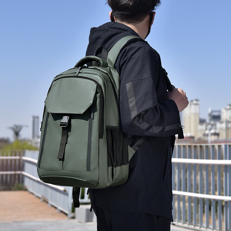 Fashionable PU waterproof wear-resistant material laptop bag Men's backpack suitable for daily attendance