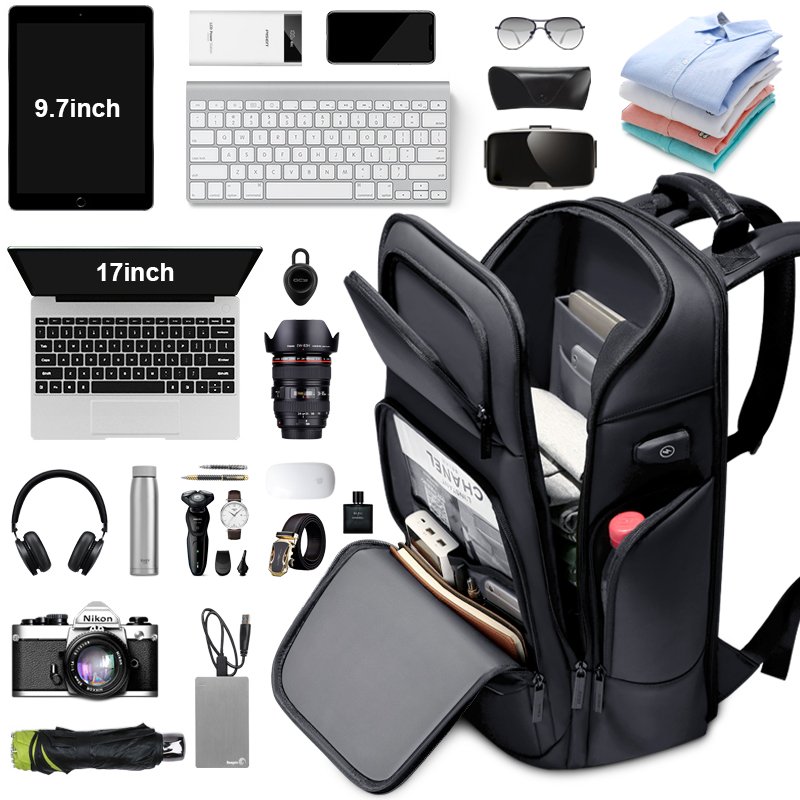 Water Resistant 15.6" Laptop with USB Charging Port Large Daypack Business Luggage Backpack for Men Women