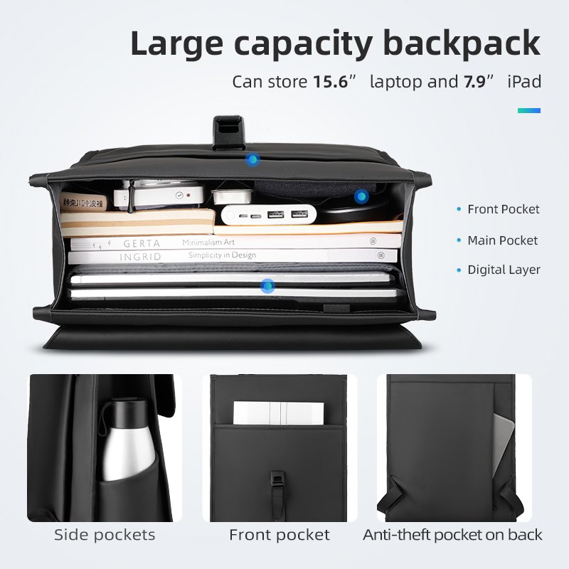 Factory hot sell bag 15.6inch usb waterproof notebook wholesale mens laptop bag travel custom school laptop backpack MR1611