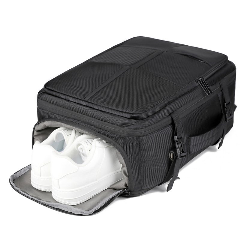 Custom Waterproof Business Laptop Backpack With Shoes Compartment for Men Large capacity outdoor travel computer bags with USB
