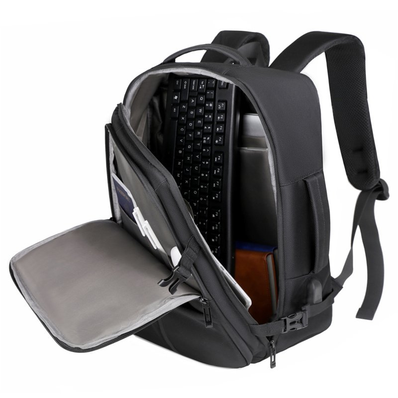 Custom Waterproof Business Laptop Backpack With Shoes Compartment for Men Large capacity outdoor travel computer bags with USB