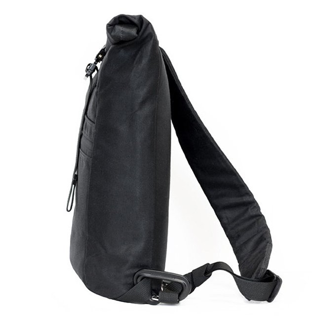 BSCI custom logo trendy roll top bag with black nylon laptop backpacks school bags with usb daily life unisex