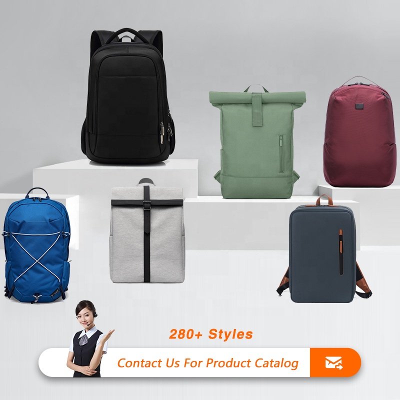 Manufacturer Custom Sustainable Eco Friendly RPET Recycled Fabric Waterproof Travel Rucksack Mochila Men Women Laptop Backpack