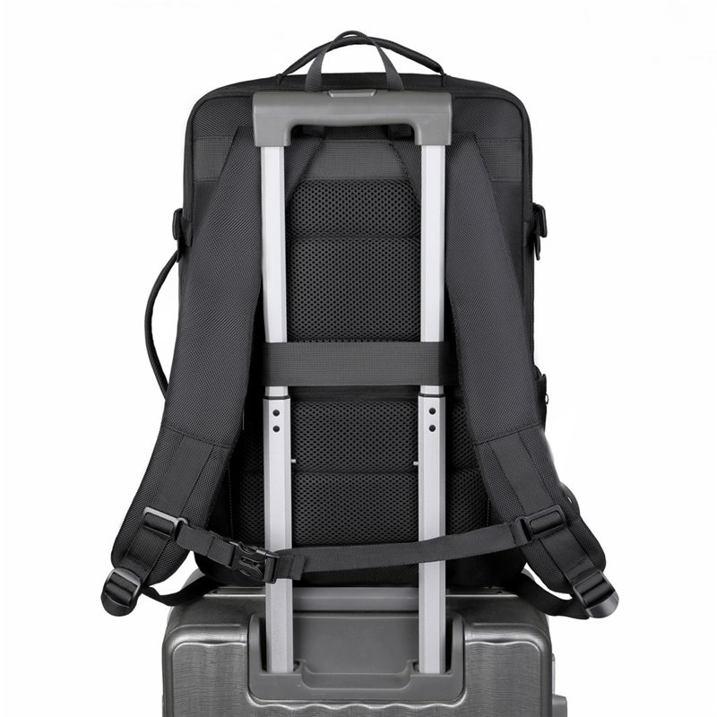 Custom logo men business laptop backpack with USB unisex waterproof oxford Fashion Travel Bags with Independent shoe compartment