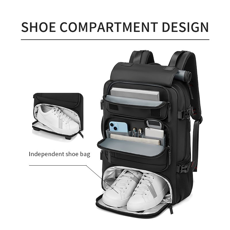 Multiple Usage Outdoor Travel Backpack Carry On Casual Backpack with USB Charging Port Design Waterproof Custom Laptop Backpacks