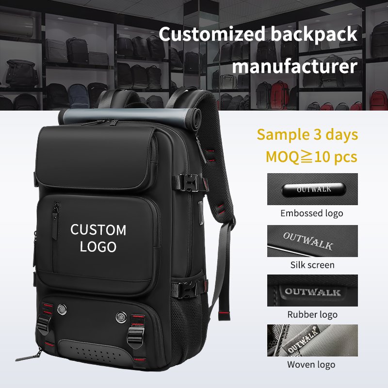 Multiple Usage Outdoor Travel Backpack Carry On Casual Backpack with USB Charging Port Design Waterproof Custom Laptop Backpacks