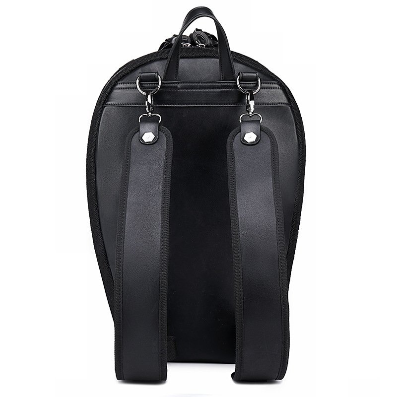 2024 New Fashion PU Large Capacity Halloween Grimace Laptop Backpack Arc Shoulder Strap 3D Embossed Skull Backpack For Men