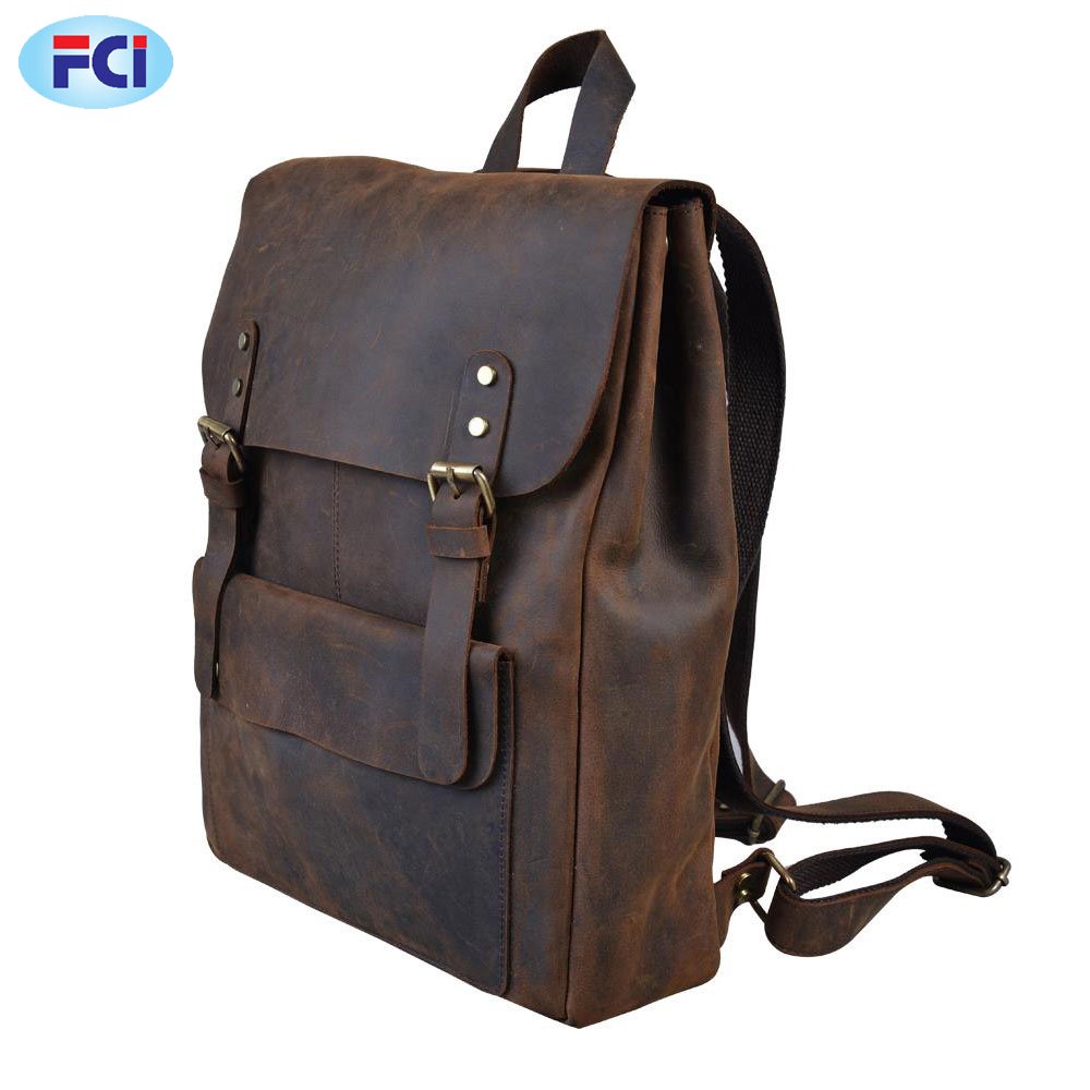 Fashion Men Backpack Waterproof PU Leather Travel to School New Bag Male Laptop Backpacks