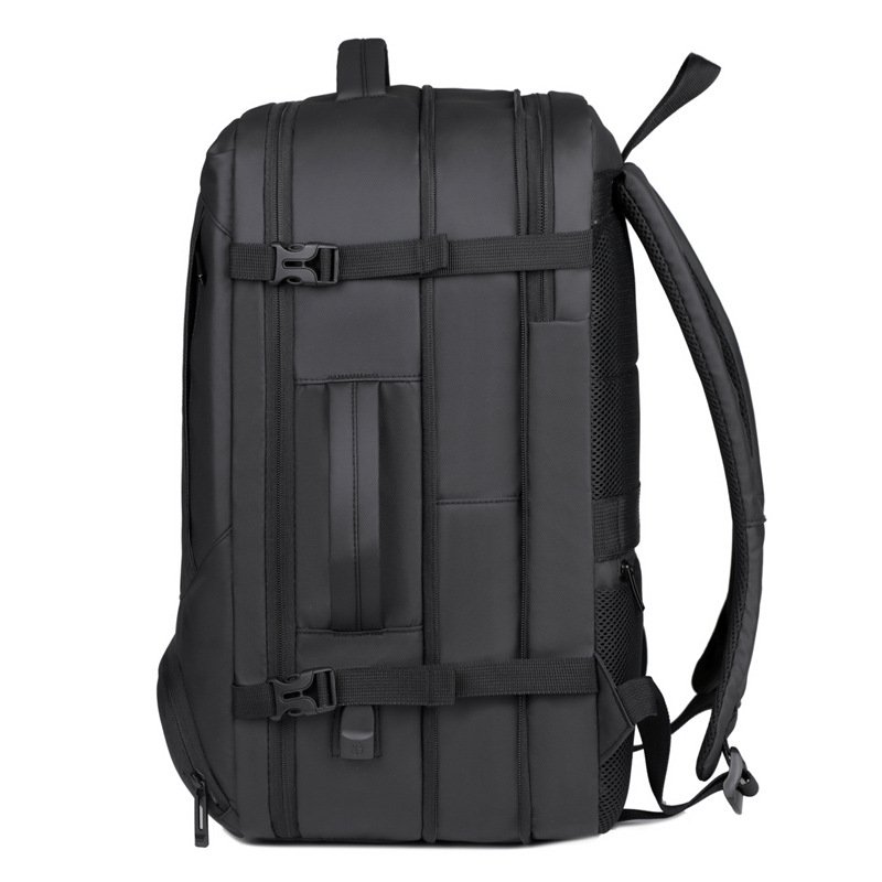 Customizable logo wholesale men's backpack large capacity black gray fashion waterproof business notebook backpack