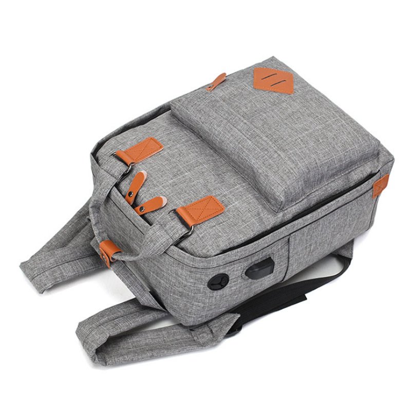 High Quality Grey Custom Fashion 15.6 Inch Laptop Bag 3 PCS Business Men USB Laptop School Backpack Set