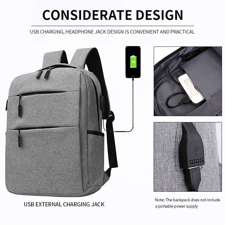 TY OEM wholesale customized logo interlayer tape boys smell proof smart Computer business laptop backpack with compartment