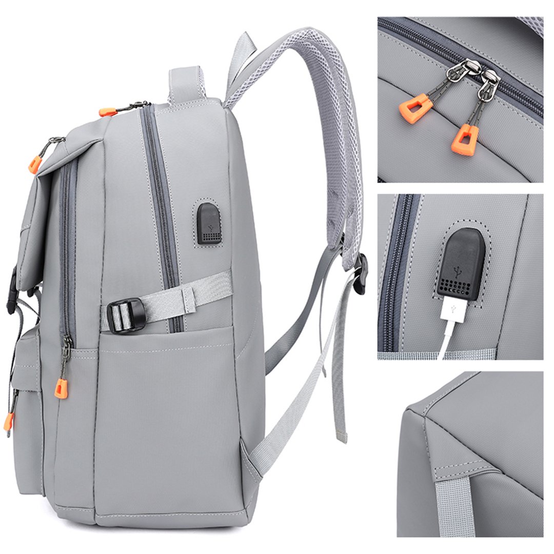 Custom Logo Oxford Waterproof Laptop Backpack Students New Designer Fashionable Cool Travel School Bag USB Zipper Closure Teens