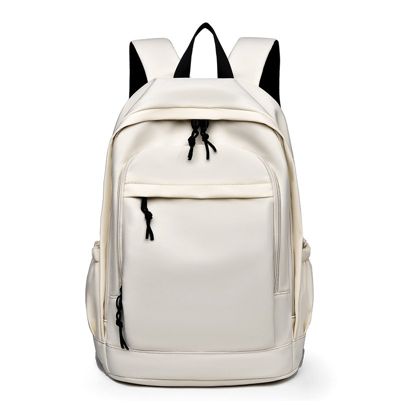 Factory Wholesale School Backpack Laptop Backpack College Bookbags Travel Work Back Pack Bagpack(Solid Beige)