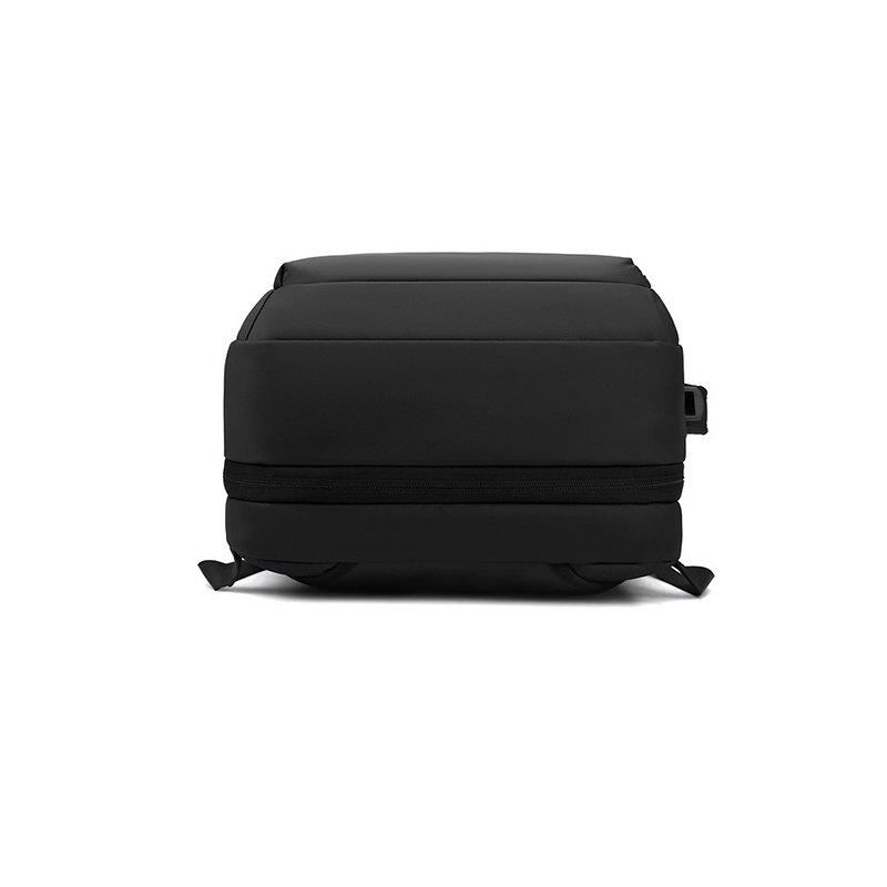 Wholesale Custom Logo Simple Design Men Business School bag Anti Theft Oxford Laptop Backpack with USB Charging Port Solid Color