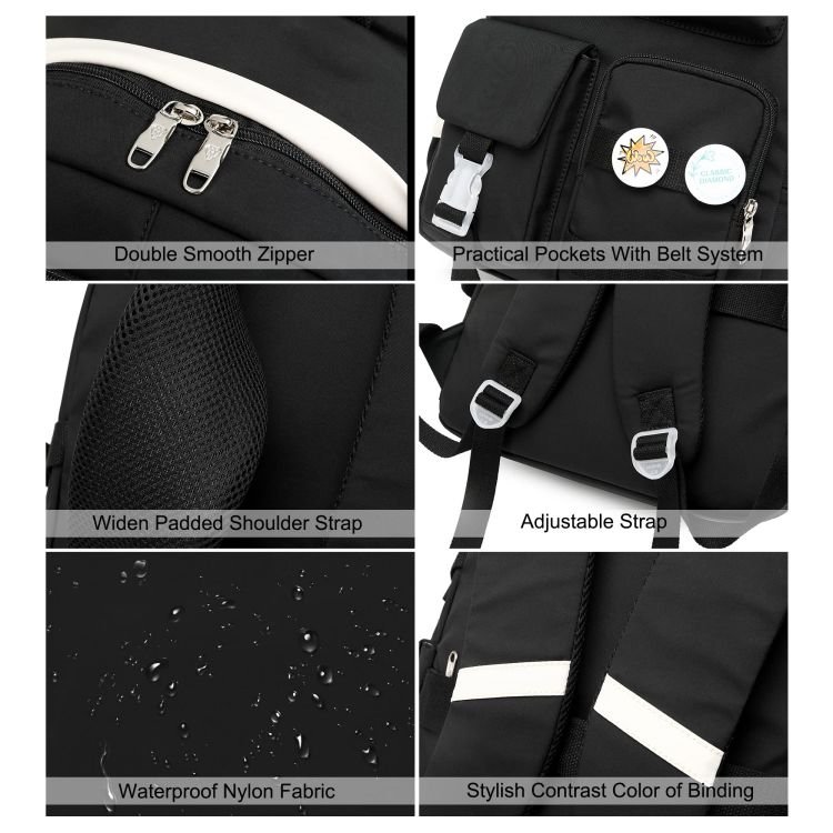 Laptop Backpacks 15.6 Inch School Bag College Backpack Anti Theft Travel Daypack Large Bookbags For Teens Girls Women Students
