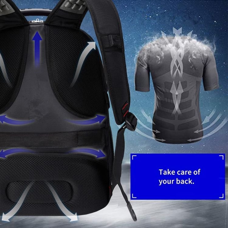 Laptop Backpack with USB Charging Port 52L Travel College Backpack Business Work Bag Fit 17 Inch Laptop