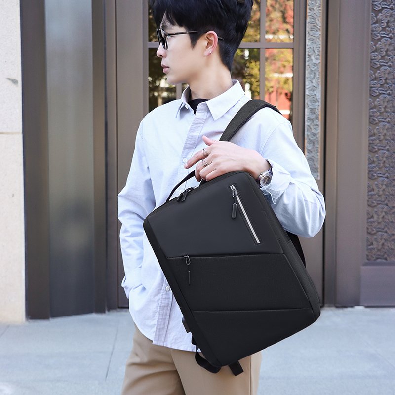 Unisex Large Capacity 3-in-1 Laptop Backpack with USB Port Waterproof Polyester for Men's Travel Outdoor & Office Use