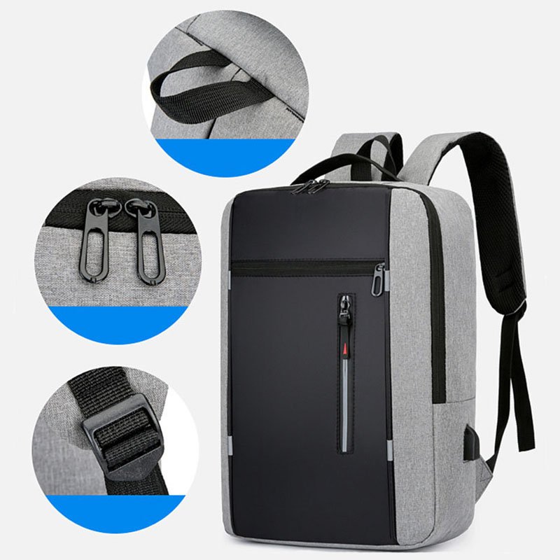 Custom logo large capacity Student School bag With USB Breathable Business Men's Laptop backpack