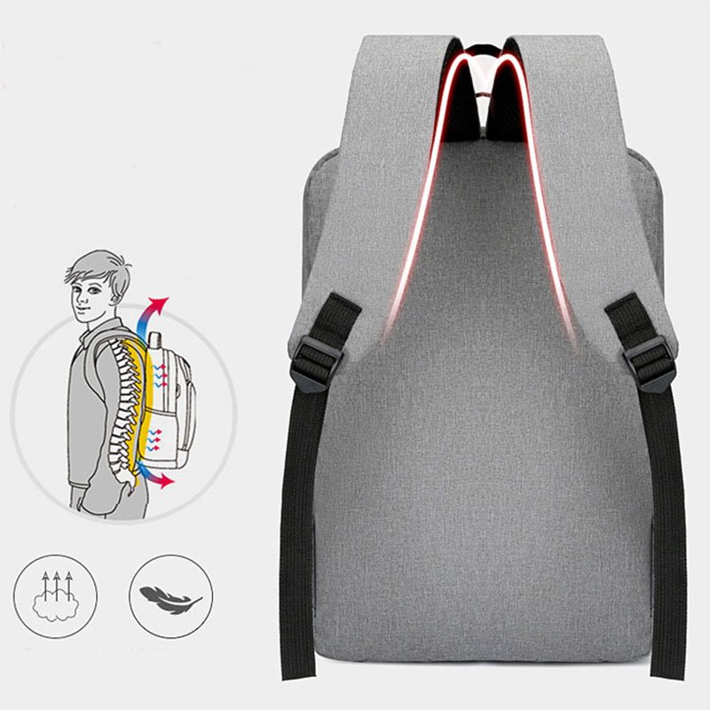 Custom logo large capacity Student School bag With USB Breathable Business Men's Laptop backpack