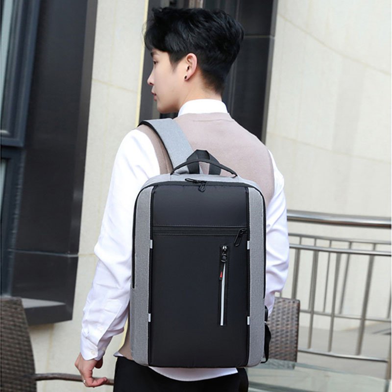 Custom logo large capacity Student School bag With USB Breathable Business Men's Laptop backpack