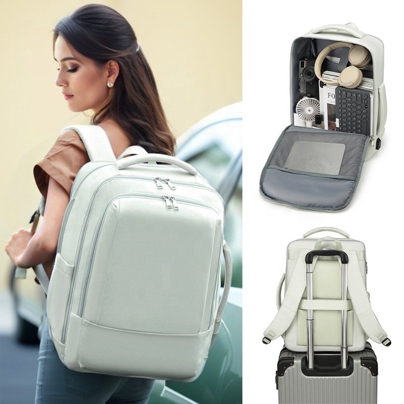 Custom logo waterproof new designer expandable computer bags waterproof business men travel laptop backpack with USB charging