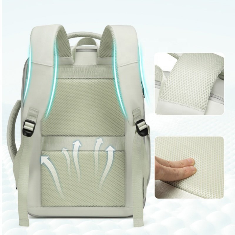 Custom logo waterproof new designer expandable computer bags waterproof business men travel laptop backpack with USB charging