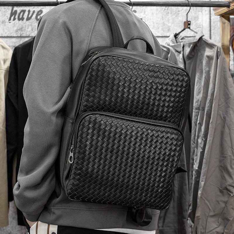 Pu leather backpack bag for men unisex wholesales custom man laptop bags travel computer laptop backpacks bag for women men