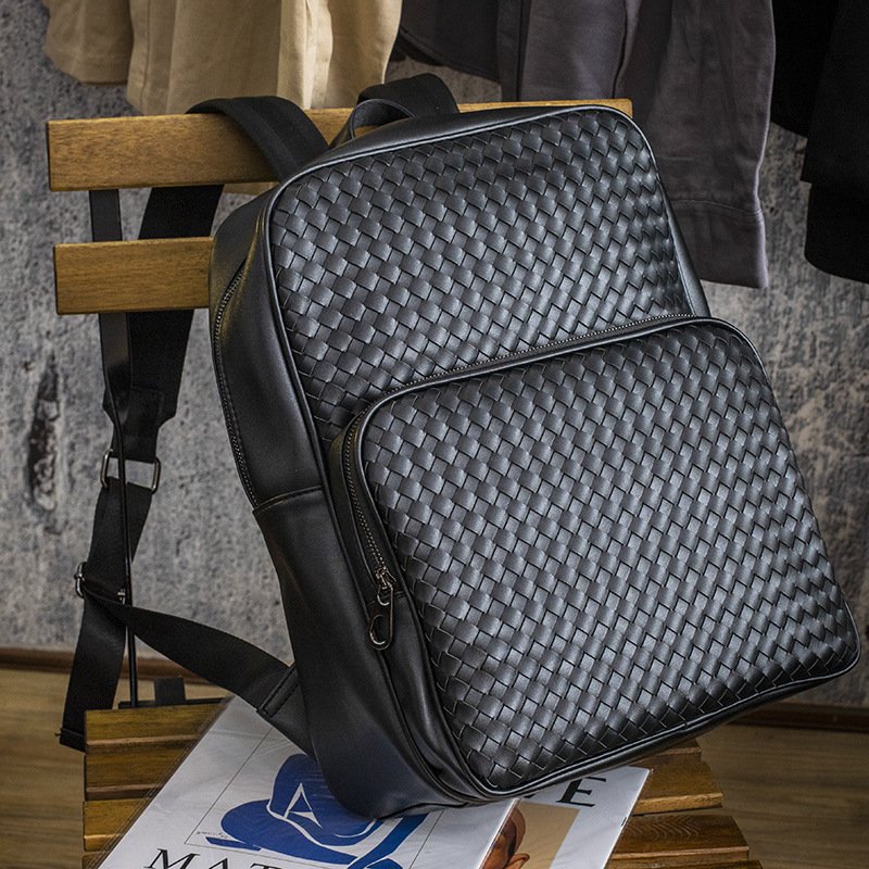 Pu leather backpack bag for men unisex wholesales custom man laptop bags travel computer laptop backpacks bag for women men