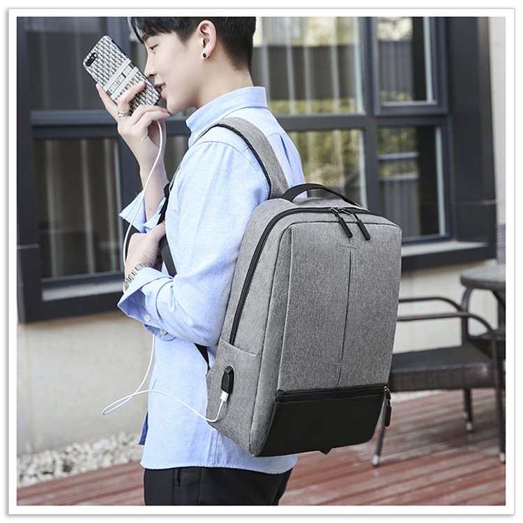 Golden Supplier Mochila Vegan Leather Bags Men Women Good Brands Travel Laptop Backpack With Usb Port