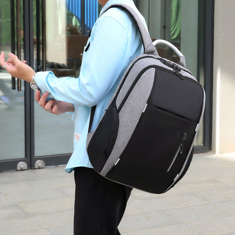 Wholesale Antfleece Waterproof Unisex Oxford Laptop Backpack Zipper USB Port Polyester Lining Combination Lock Business School