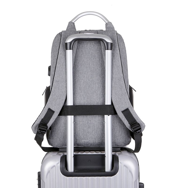 Wholesale Antfleece Waterproof Unisex Oxford Laptop Backpack Zipper USB Port Polyester Lining Combination Lock Business School