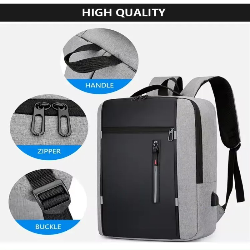 Custom Logo Waterproof Smart Backpack For Travelling Men Women Business Laptop Travel Backpack Bag With USB Charging Port
